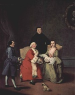 Pietro Longhi  - Bilder Gemälde - Konversation in Familie