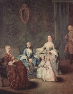 Pietro Longhi  - Bilder Gemälde - Portrait der Familie Sagredo