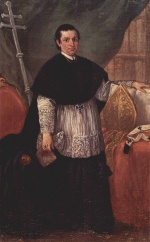 Pietro Longhi  - Bilder Gemälde - Portrait des Bischofs Benedetto Ganassoni