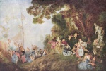 Jean Antoine Watteau - Bilder Gemälde - Eischiffung nach Kythera