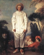 Jean Antoine Watteau - Bilder Gemälde - Gilles