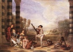 Jean Antoine Watteau  - Bilder Gemälde - Die Musikfeier