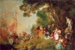 Jean Antoine Watteau  - Bilder Gemälde - Plgrimage to Cythera