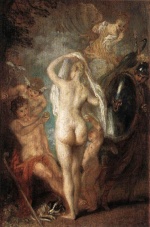Jean Antoine Watteau  - Bilder Gemälde - Das Urteil des Paris