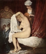 Jean Antoine Watteau  - Bilder Gemälde - Die Toilette