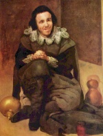 Diego Velazquez  - Bilder Gemälde - Portrait des Hofnarren Juan de Calabazas
