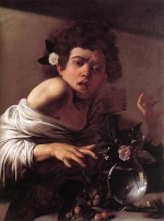 Michelangelo Caravaggio - Peintures - Garçon mordu par un lézard