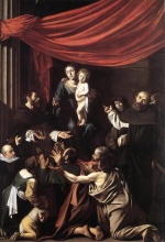 Michelangelo Caravaggio - Bilder Gemälde - Madonna del Rosario