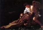 Michelangelo Caravaggio  - Bilder Gemälde - Heiliger Francis in Ekstase