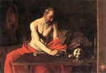Michelangelo Caravaggio  - Bilder Gemälde - Heiliger Hieronymus