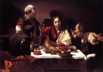Michelangelo Caravaggio  - Bilder Gemälde - Supper at Emmaus