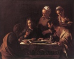 Michelangelo Caravaggio  - Bilder Gemälde - Supper at Emmaus