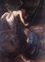 Michelangelo Caravaggio  - Bilder Gemälde - The Annunciation
