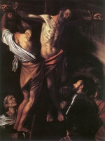 Michelangelo Caravaggio  - Bilder Gemälde - Die Kreuzigung des Heiligen Andrew