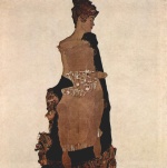 Egon Schiele  - Bilder Gemälde - Portrait der Gertrude Schiele