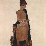 Egon Schiele  - paintings - Portrait der Gertrude Schiele