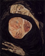 Egon Schiele  - Bilder Gemälde - Tote Mutter