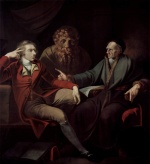 Johann Heinrich Füssli - Bilder Gemälde - Der Künstler im Gespräch mit Johann Jacob Bodmer