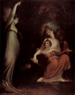 Johann Heinrich Füssli - Peintures - La vertu fait revenir la jeunesse (des bras du péché)