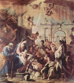 Sebastiano Ricci - Bilder Gemälde - Anbetung der Heiligen Drei Könige