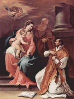 Sebastiano Ricci - Bilder Gemälde - Heilige Familie und der Heilge Igantius von Loyola