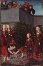Lucas Cranach - Bilder Gemälde - David und Bathseba