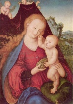 Lucas Cranach  - paintings - Madonna and Child