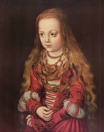 Lucas Cranach  - Bilder Gemälde - Portrait einer sächsischen Prinzessin