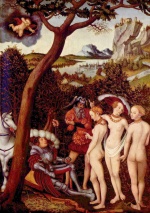 Lucas Cranach  - Bilder Gemälde - Urteil des Paris