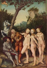 Lucas Cranach  - Bilder Gemälde - Urteil des Paris
