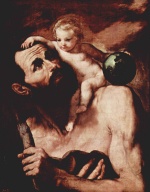 Jusepe de Ribera - Bilder Gemälde - Heiliger Christophorus mit dem Jesuskind
