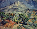 Paul Cezanne  - Bilder Gemälde - Straße vor dem Gebirge Sainte Victoire