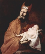 Jusepe de Ribera - Bilder Gemälde - Heiliger Simeon mit Christuskind