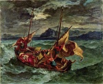 Eugene Delacroix - Bilder Gemälde - Christus auf dem See Genezareth