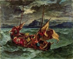 Eugene Delacroix - paintings - Christ on the Lake on Gennezaret