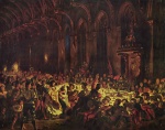 Eugene Delacroix - Bilder Gemälde - Ermordung des Bischofs von Luettich