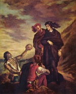 Eugène Delacroix - Peintures - Hamlet et Horatio dans le cimetière