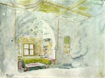 Eugene Delacroix - Bilder Gemälde - Nischenraum im Palast des Sultans von Meknes