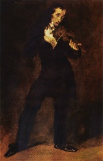 Eugene Delacroix - Bilder Gemälde - Portrait Paganinis