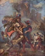 Eugene Delacroix - Bilder Gemälde - Raub der Rebekka