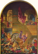 Eugene Delacroix  - Bilder Gemälde - Vertreibung Helidors aus dem Tempel