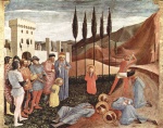 Fra Angelico - Bilder Gemälde - Martyrium der Heiligen Kosmas und Damian (Enthauptung der beiden Heiligen)