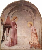 Fra Angelico  - Bilder Gemälde - Verkündigung mit Heiligem Dominicus