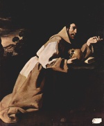 Francisco de Zurbaran - Bilder Gemälde - Büßender Heiliger Franziskus
