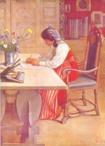 Carl Larsson - Peintures - Hilda