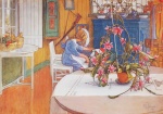 Carl Larsson - Peintures - Intérieur avec cactus