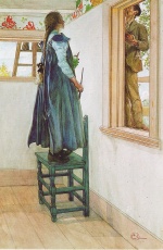 Carl Larsson - paintings - Mit Blumentopf