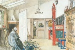 Carl Larsson - Bilder Gemälde - Die andere Hälfte des Ateliers