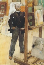 Carl Larsson  - Peintures - Autoportrait