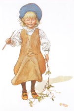 Carl Larsson  - Bilder Gemälde - Esbjoern angelt